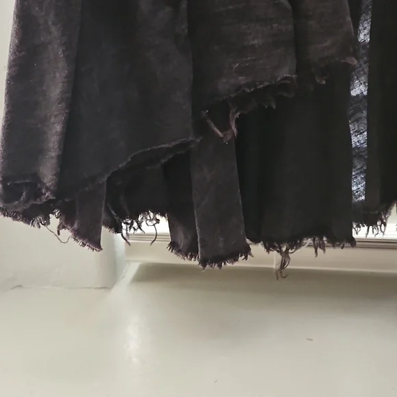 NWT Oli & Hali Black Patchwork Distressed Oversized Cardigan - Picture 8 of 12